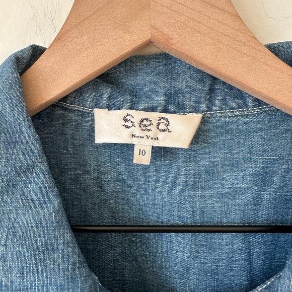 Sea New York Piper Denim Short Sleeve Jumpsuit 10 - Picture 4 of 6